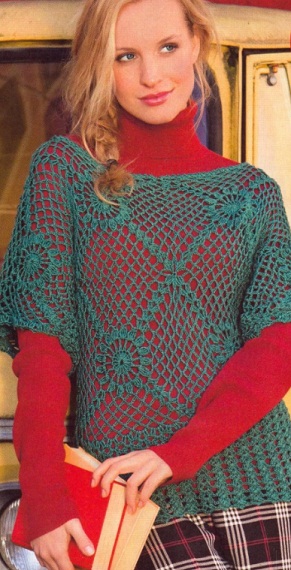 Вязание пуловера крючком