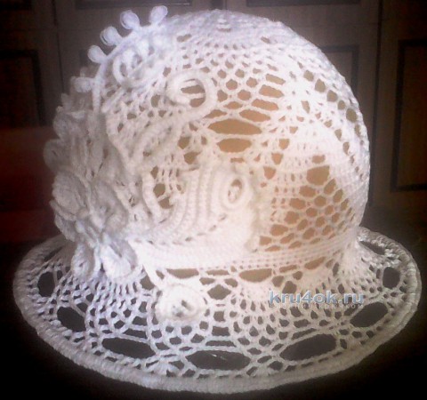 Шляпка для девочки. Работа Нины Колотило вязание и схемы вязания