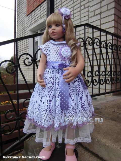 Детские платья крючком. Работы Виктории вязание и схемы вязания