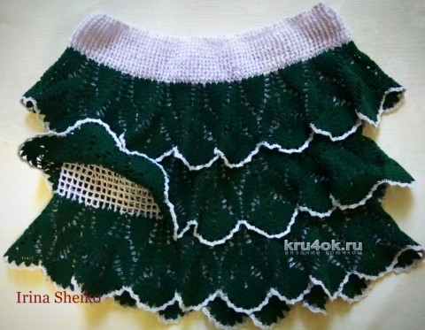 Топ и юбка для девочки. Работы Ирины вязание и схемы вязания
